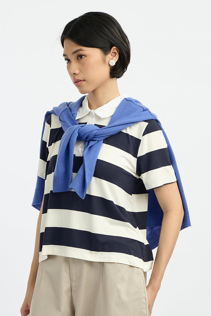 Navy Striped Porlan