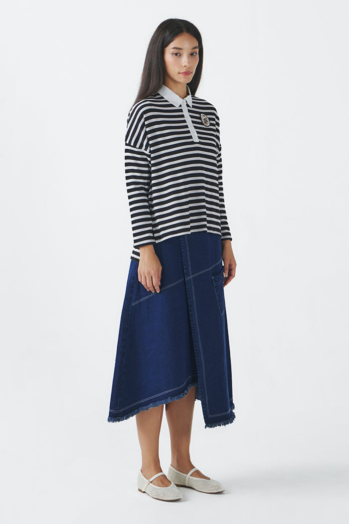 Off White Striped Liora