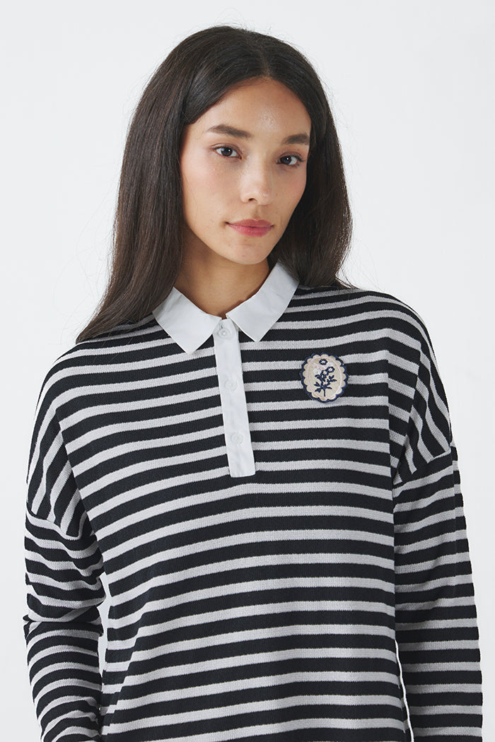 Off White Striped Liora