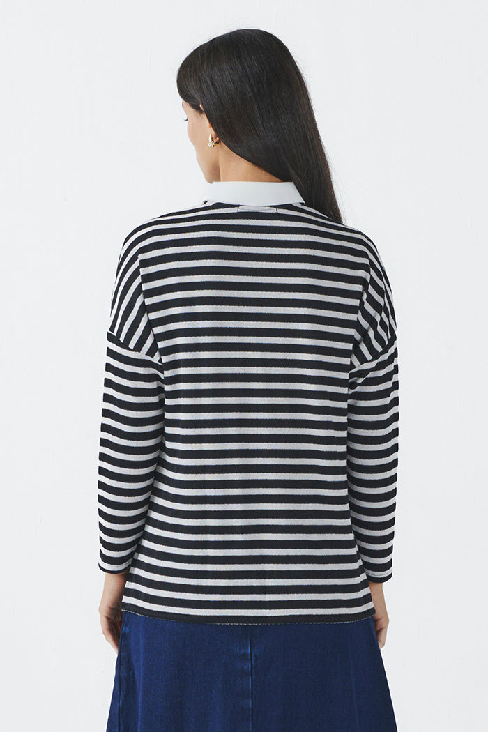 Off White Striped Liora