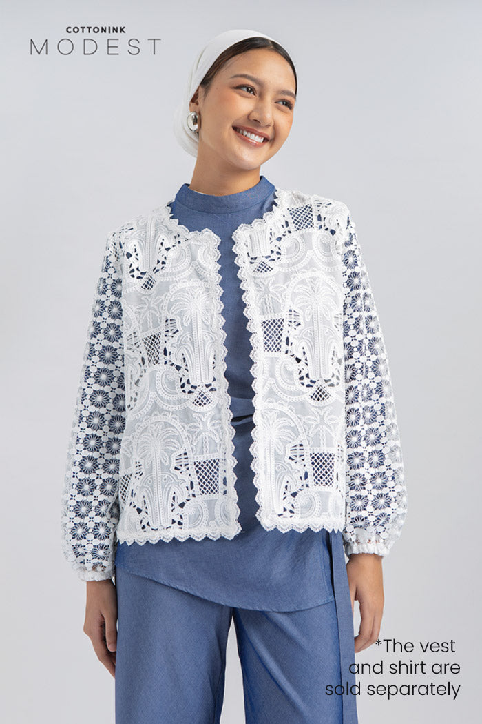 Off-white Embroidered Anara