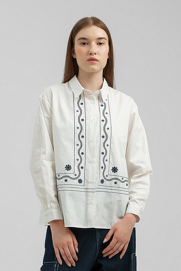 Off-white Embroidered Pattia