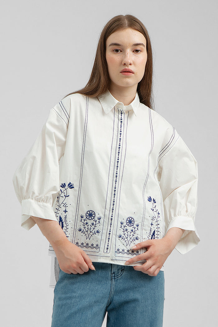 Off-white Embroidered Socia - Defect Sale