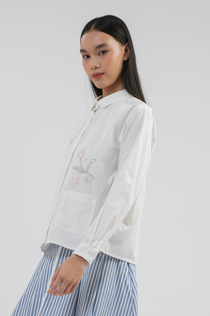 Off-white Embroidered Varria