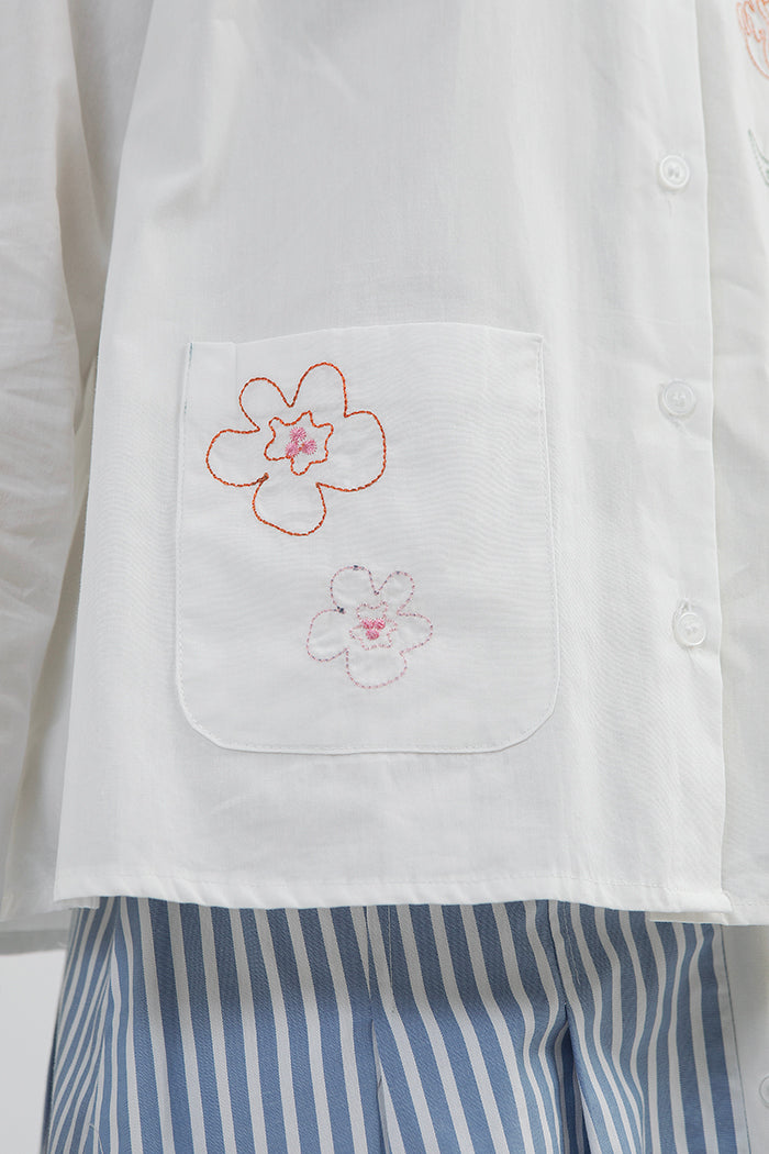 Off-white Embroidered Varria