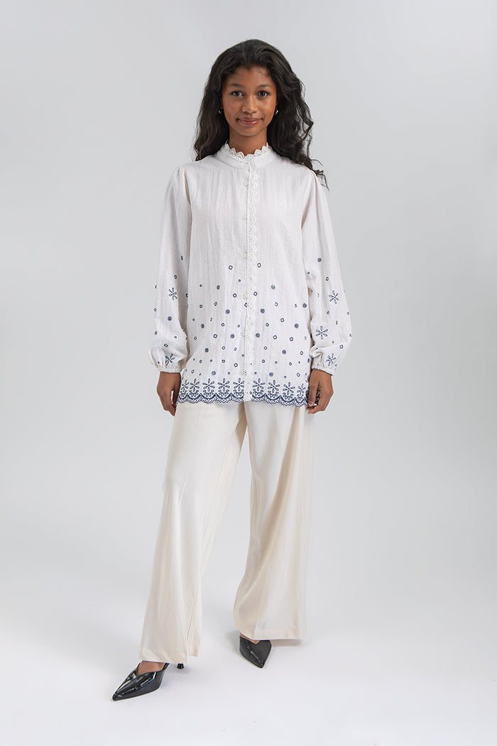 Off-white Embroidery Nadra