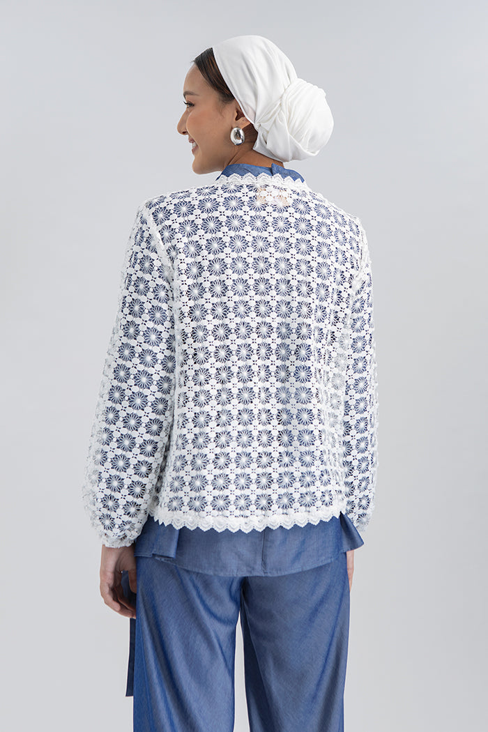 Off-white Embroidered Anara