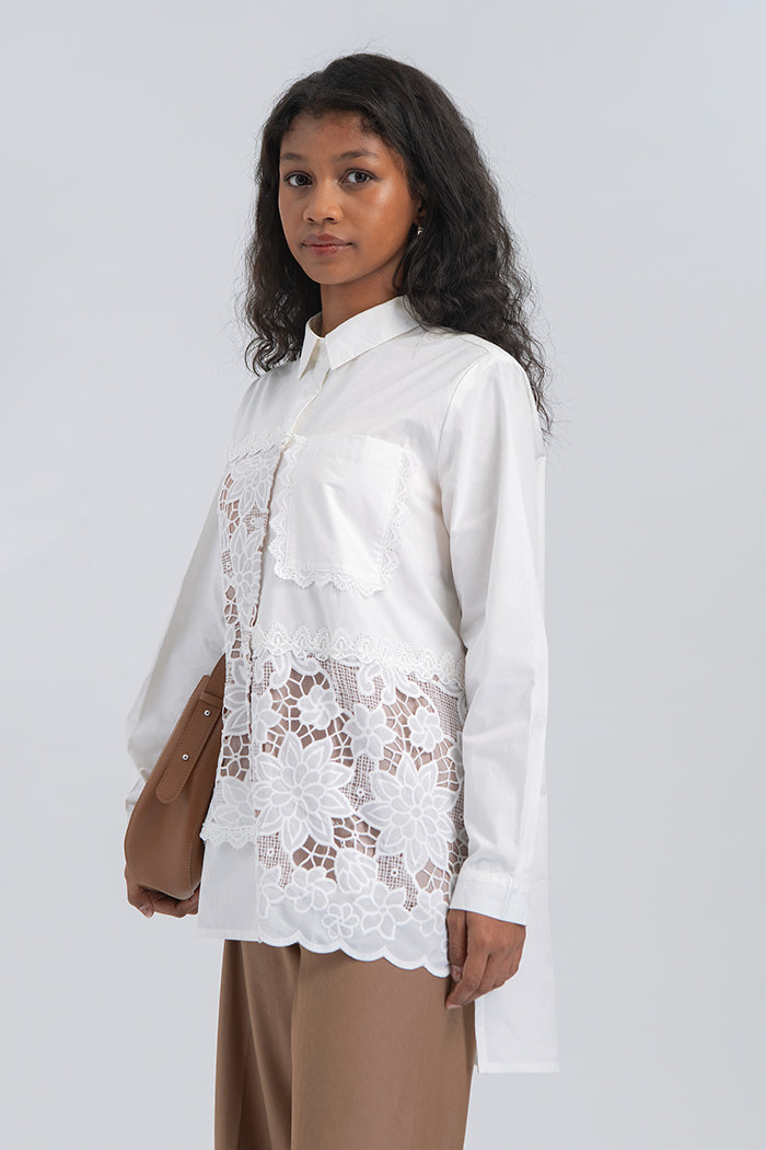 Off-white Embroidery Rida – COTTONINK