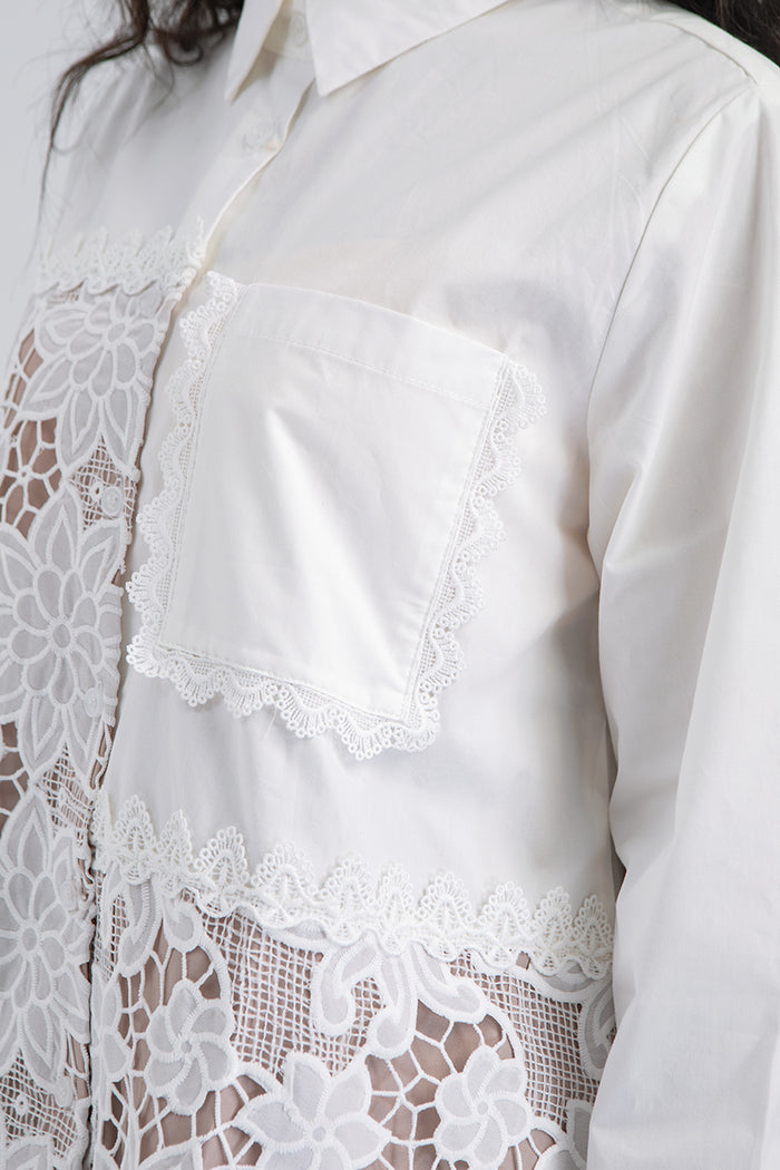 White Rida Off-white Embroidery Rida – COTTONINK