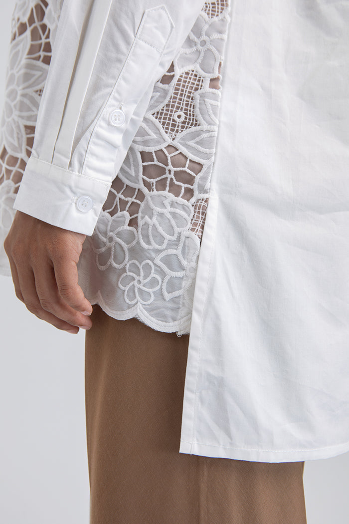 Off-white Embroidery Rida – COTTONINK