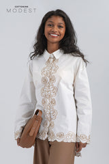 Off-white Embroidery Shazi