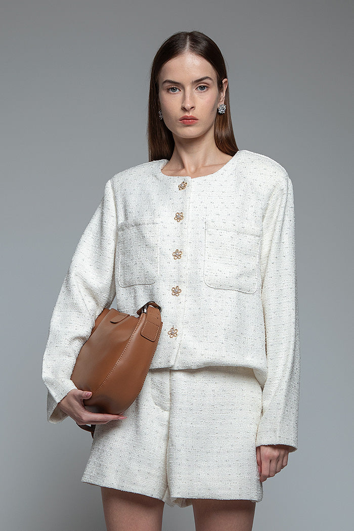 Off-white Tweed Lumiere