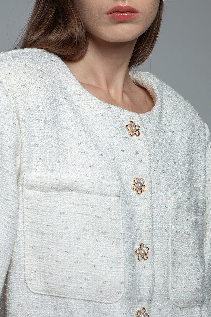 Off-white Tweed Lumiere