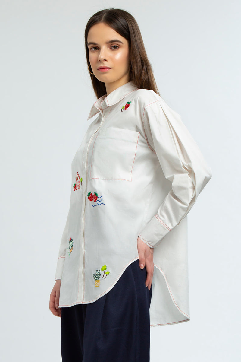 Defect Sale - Off-white Embroidery Katrina