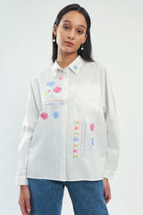 Off-white Flower Embroidery Devon - Defect Sale