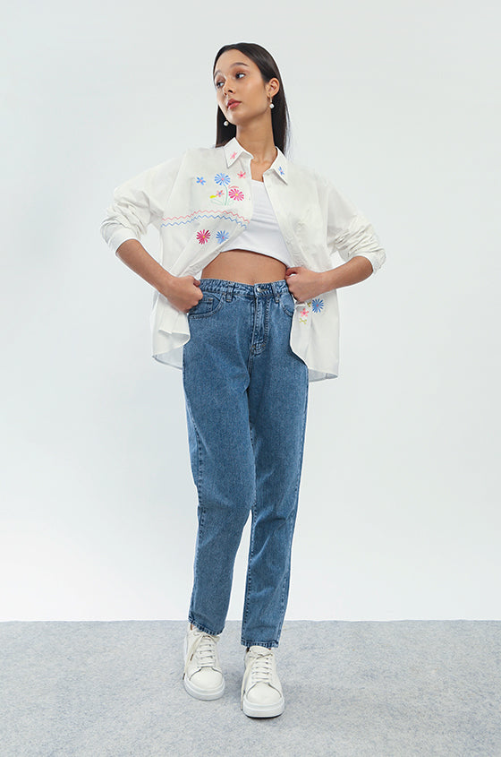 Off-white Flower Embroidery Devon - Defect Sale