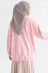 Syaline Hijab - Ollie Graphic Top Pink