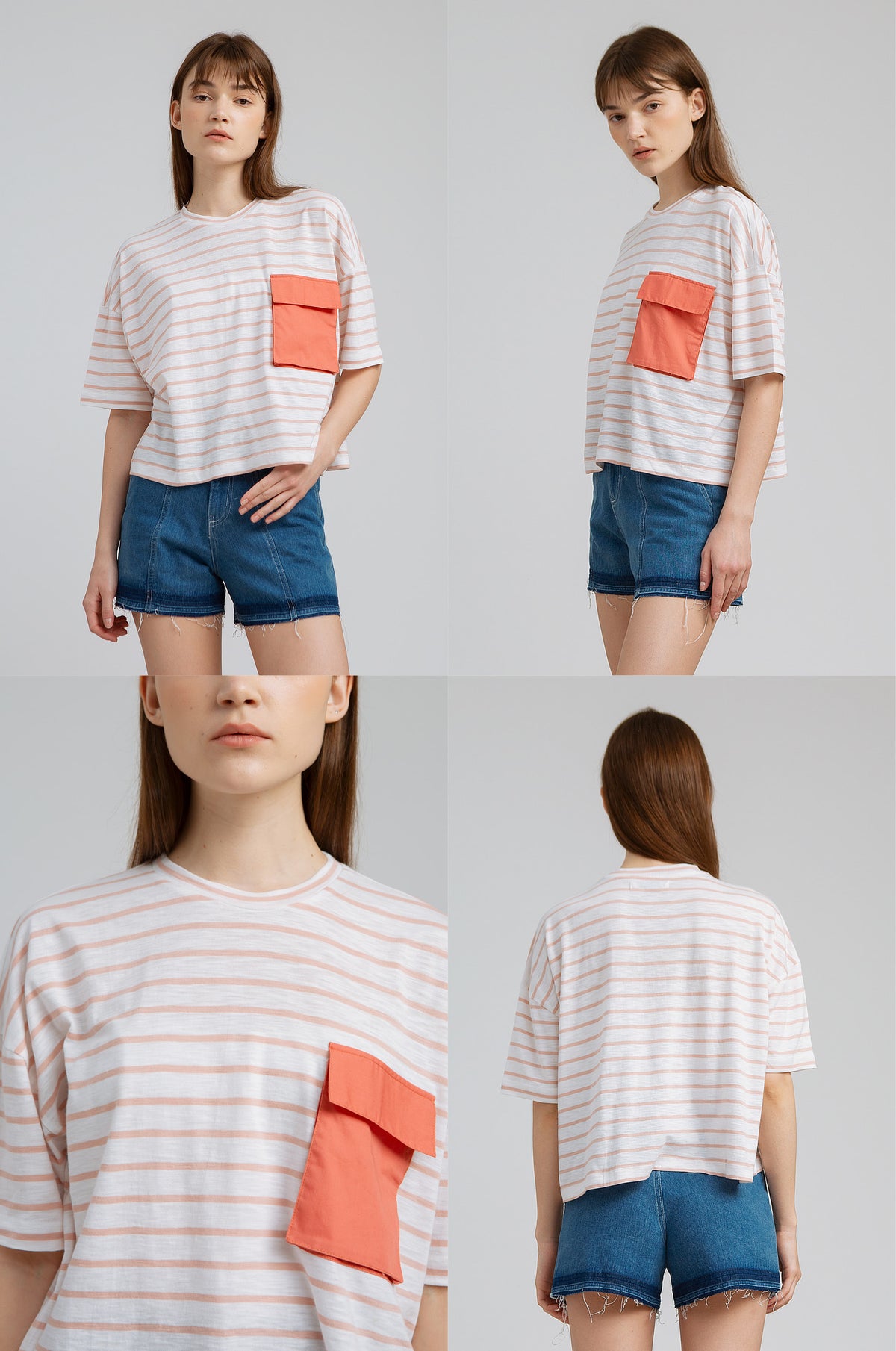 Peach Striped Effie