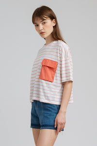 Peach Striped Effie