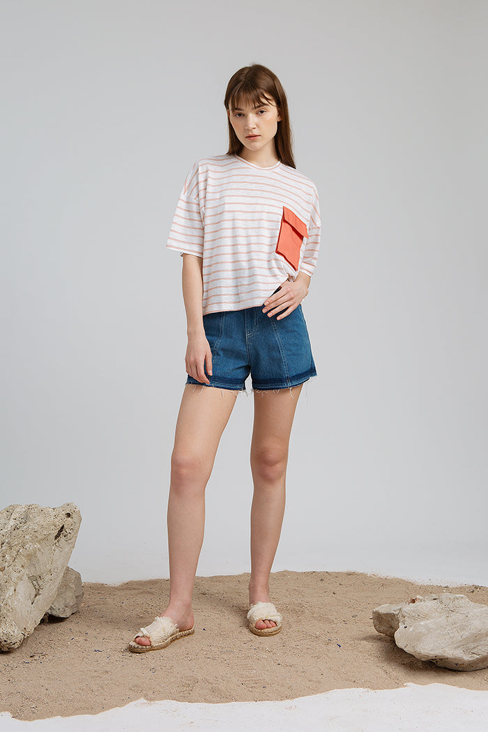 Peach Striped Effie