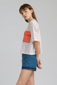 Peach Striped Effie
