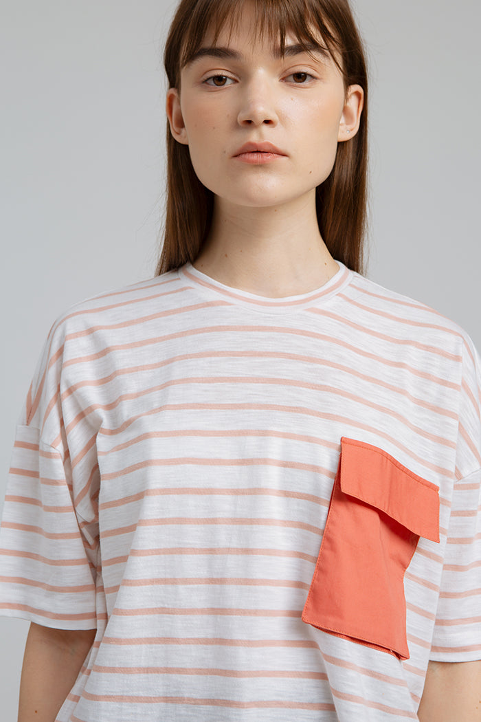Peach Striped Effie