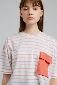 Peach Striped Effie