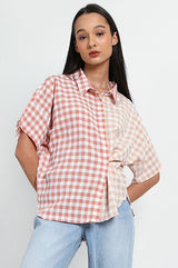 Defect Sale - Peach Gingham Grylis