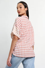 Defect Sale - Peach Gingham Grylis