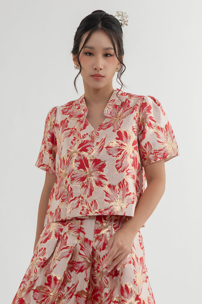 Red Floral Ran