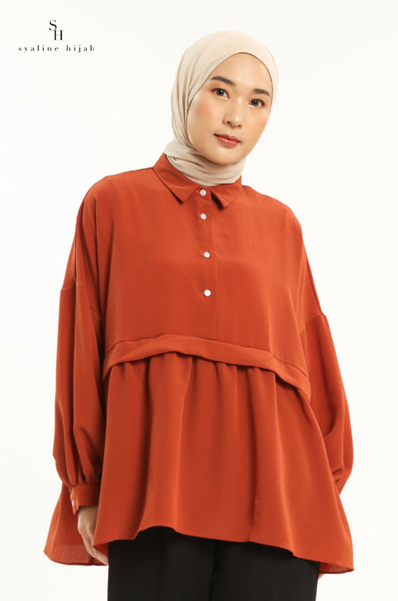 Syaline Hijab - Anna Shirt Maroon