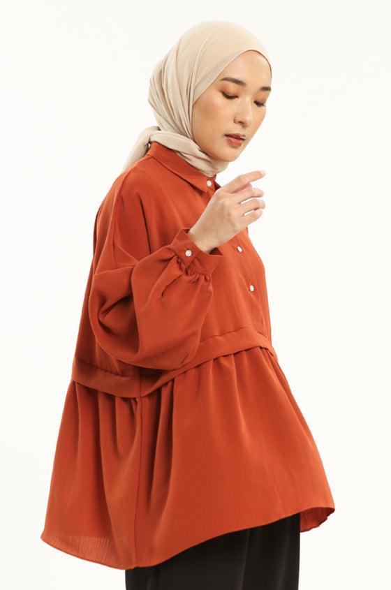Syaline Hijab - Anna Shirt Maroon