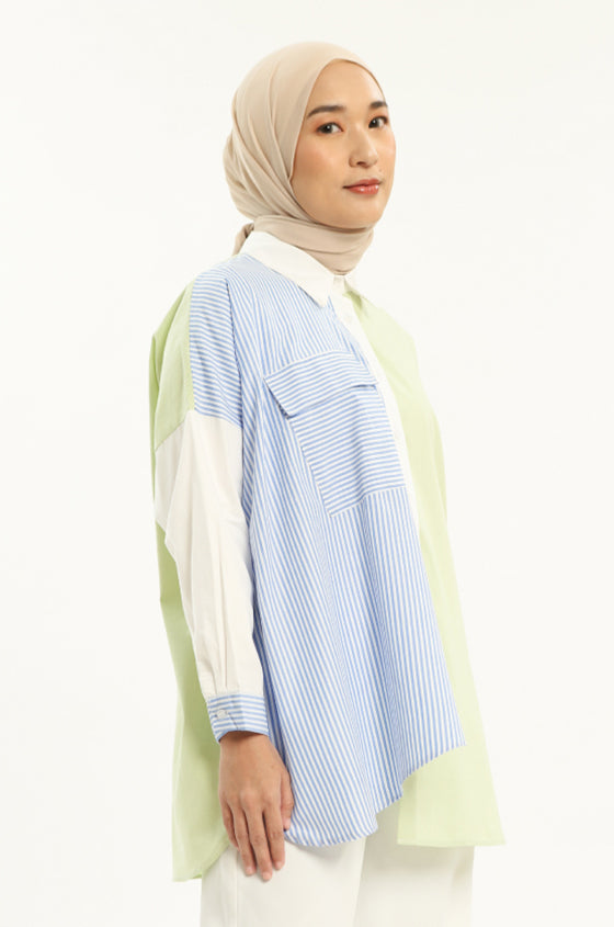 Syaline Hijab - Claire Shirt Green
