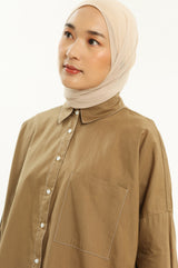 Syaline Hijab - Utari Shirt Khaki