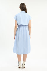 Defect Sale - Light Blue Striped Ashtina