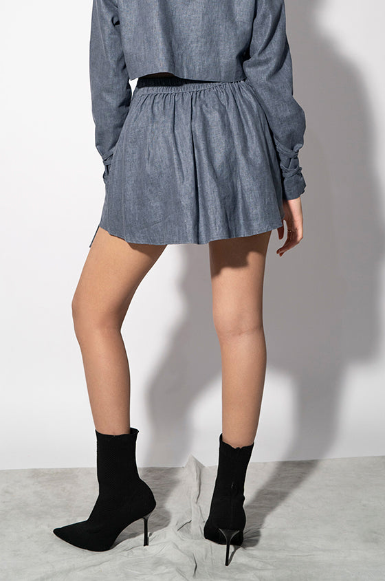 Defect Sale - Navy Camille Skirt